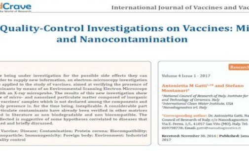 Vaccini: pubblicati i risultati delle ricerche del Dr. Montanari